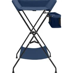 vidaXL Table à langer Bleu marine Fer