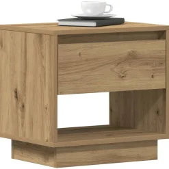 vidaXL Table de nuit Chêne artisanal 45 x 34 x 44 cm Bois d'ingénierie