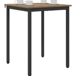 vidaXL Table de salle à manger / Table de repas 60 x 60 x 75 cm MÉTAL