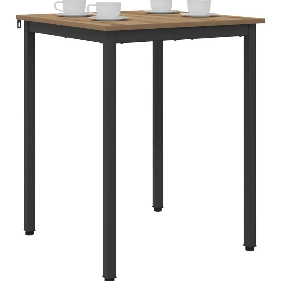 vidaXL Table de salle à manger / Table de repas 60 x 60 x 75 cm MÉTAL