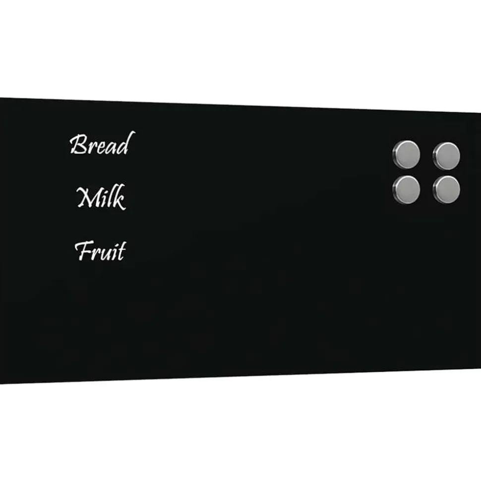 vidaXL Tableau noir magnétique mural Noir 40x20 cm Verre trempé