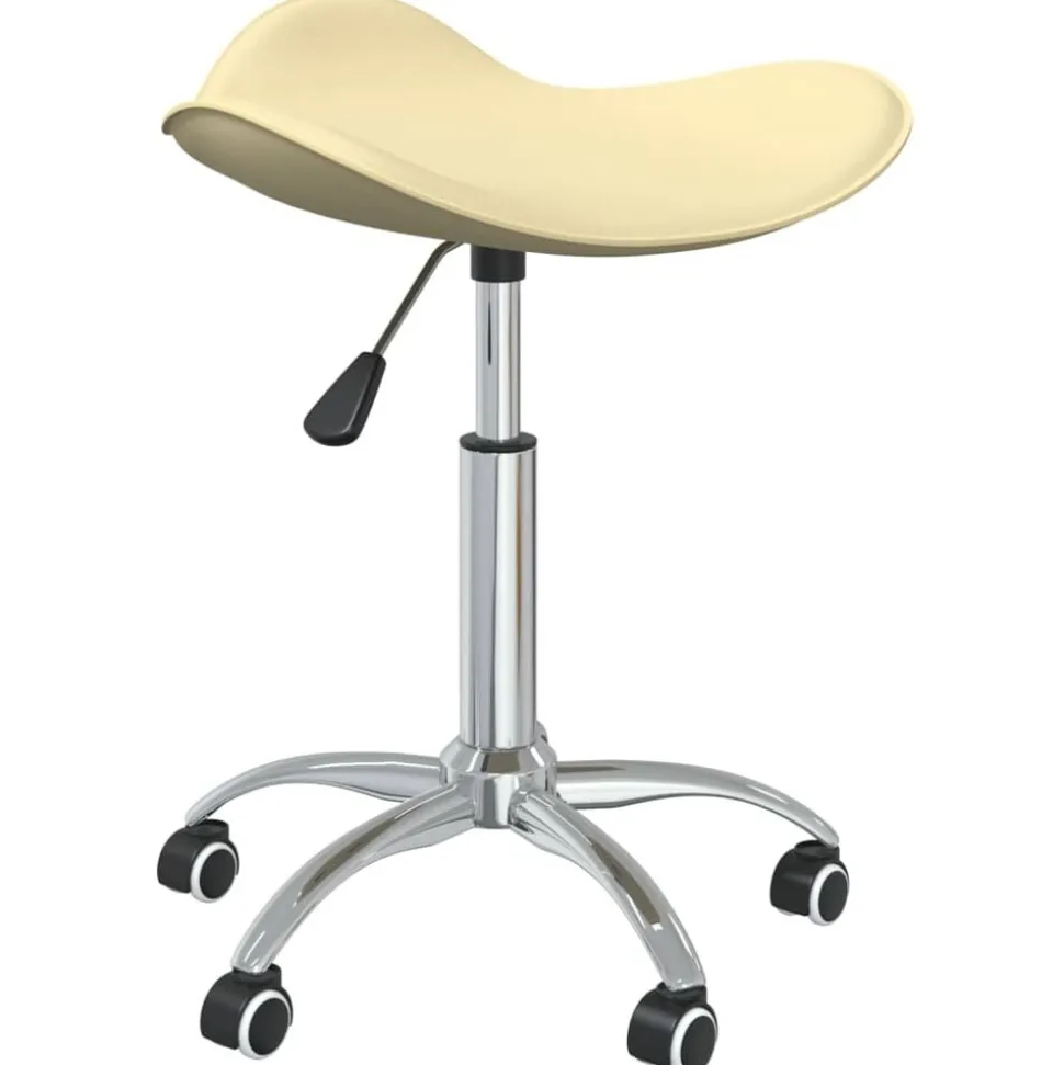 vidaXL Tabouret de salon et spa Crème Similicuir