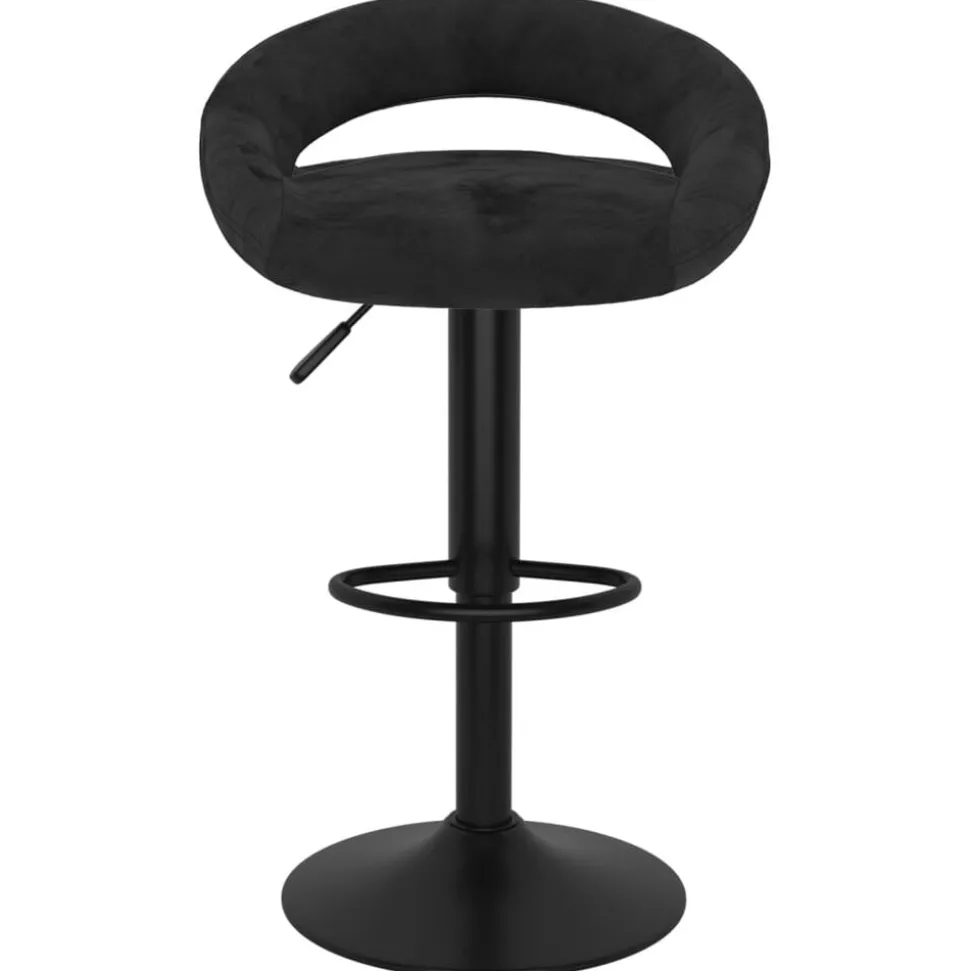 vidaXL Tabourets de bar lot de 2 noir velours