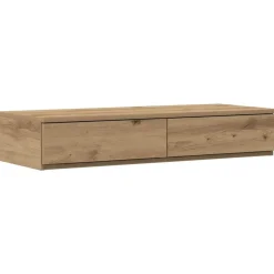 vidaXL Tiroirs de lit avec tiroir Chêne artisanal 100 x 36,5 x 16,5 cm