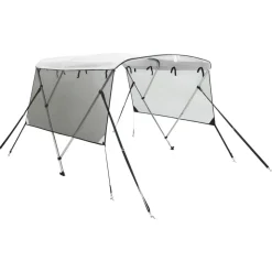 vidaXL Toit bimini à 3 arceaux parois en maille 183x(137-152)x137 cm