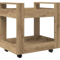 vidaXL Trolley de Bureau Chêne artisanal 60 x 45 x 60 cm