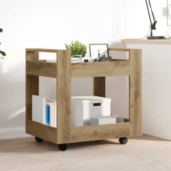vidaXL Trolley de Bureau Chêne artisanal 60 x 45 x 60 cm