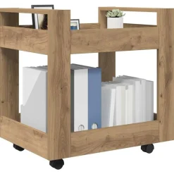 vidaXL Trolley de Bureau Chêne artisanal 60 x 45 x 60 cm