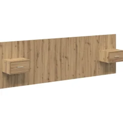 vidaXL Tête de lit avec armoire avec tiroir 3 pcs Chêne artisanal