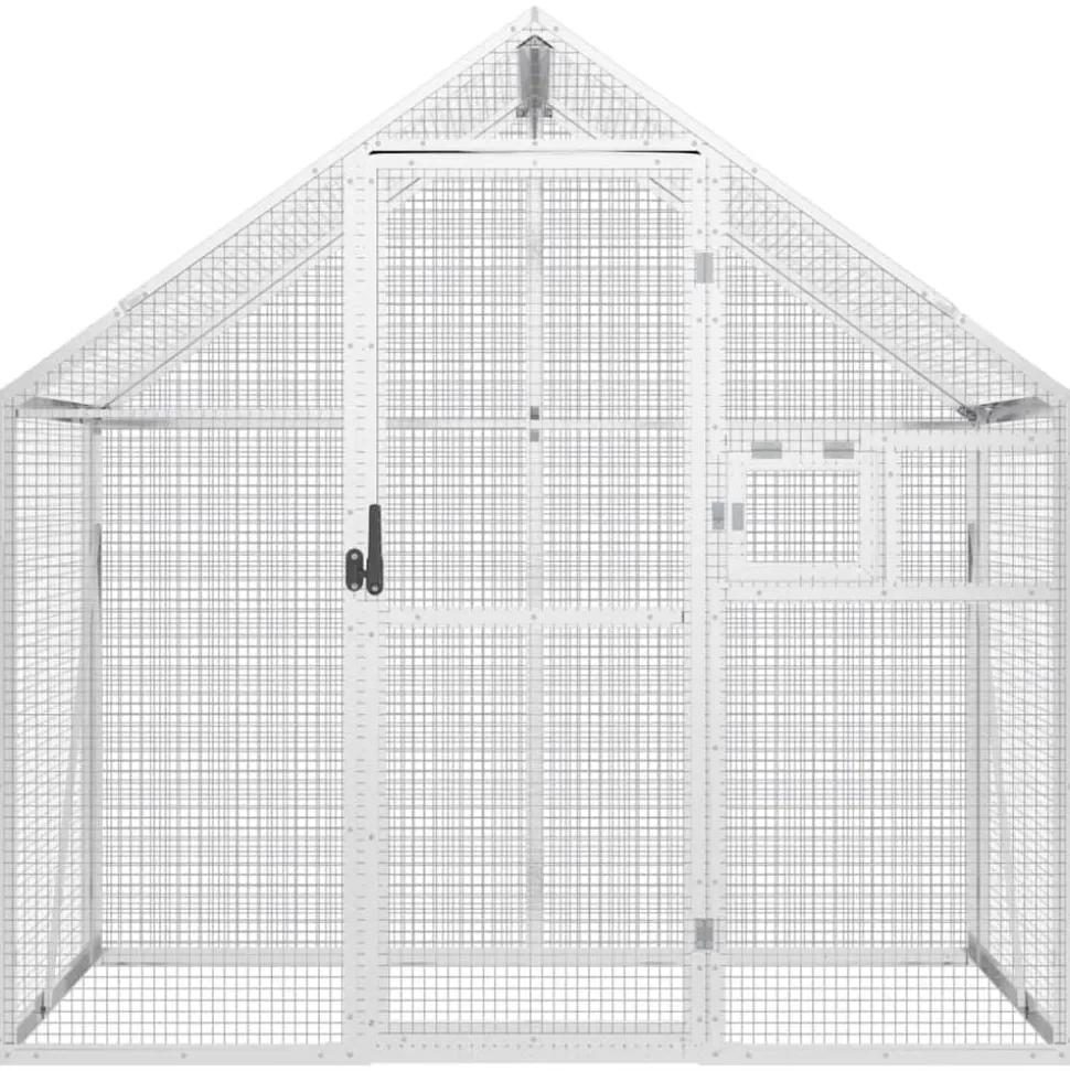 vidaXL Volière argenté 179x100x185 cm aluminium