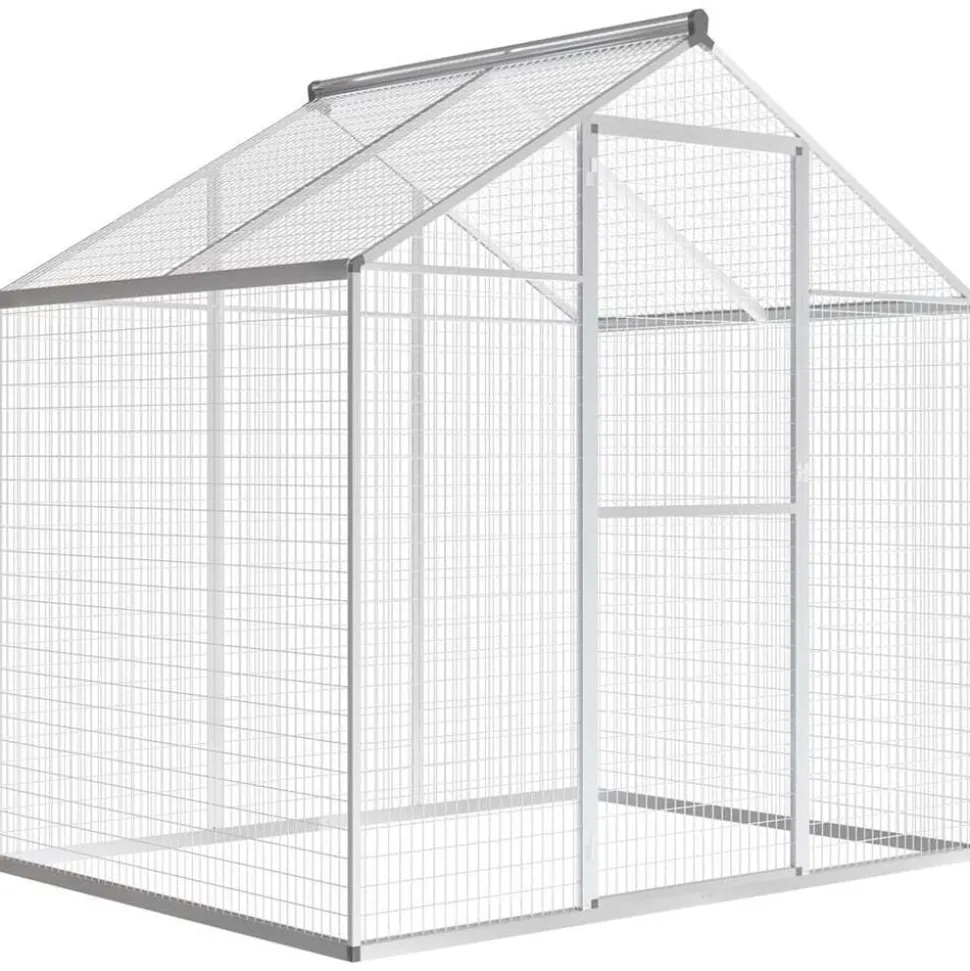 vidaXL Volière d'extérieur Aluminium 178 x 122 x 194 cm