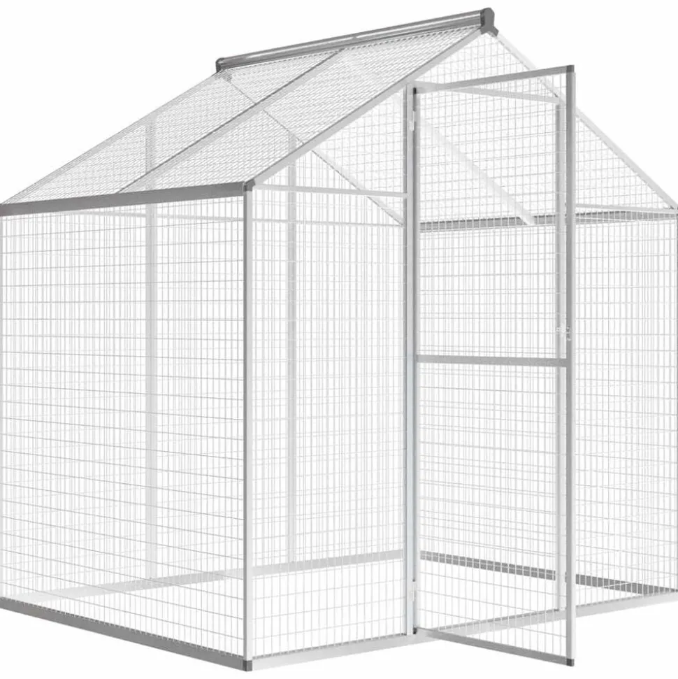 vidaXL Volière d'extérieur Aluminium 178 x 122 x 194 cm