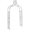 vidaXL Voûte de jardin Vert foncé 142x37x275 cm Fer