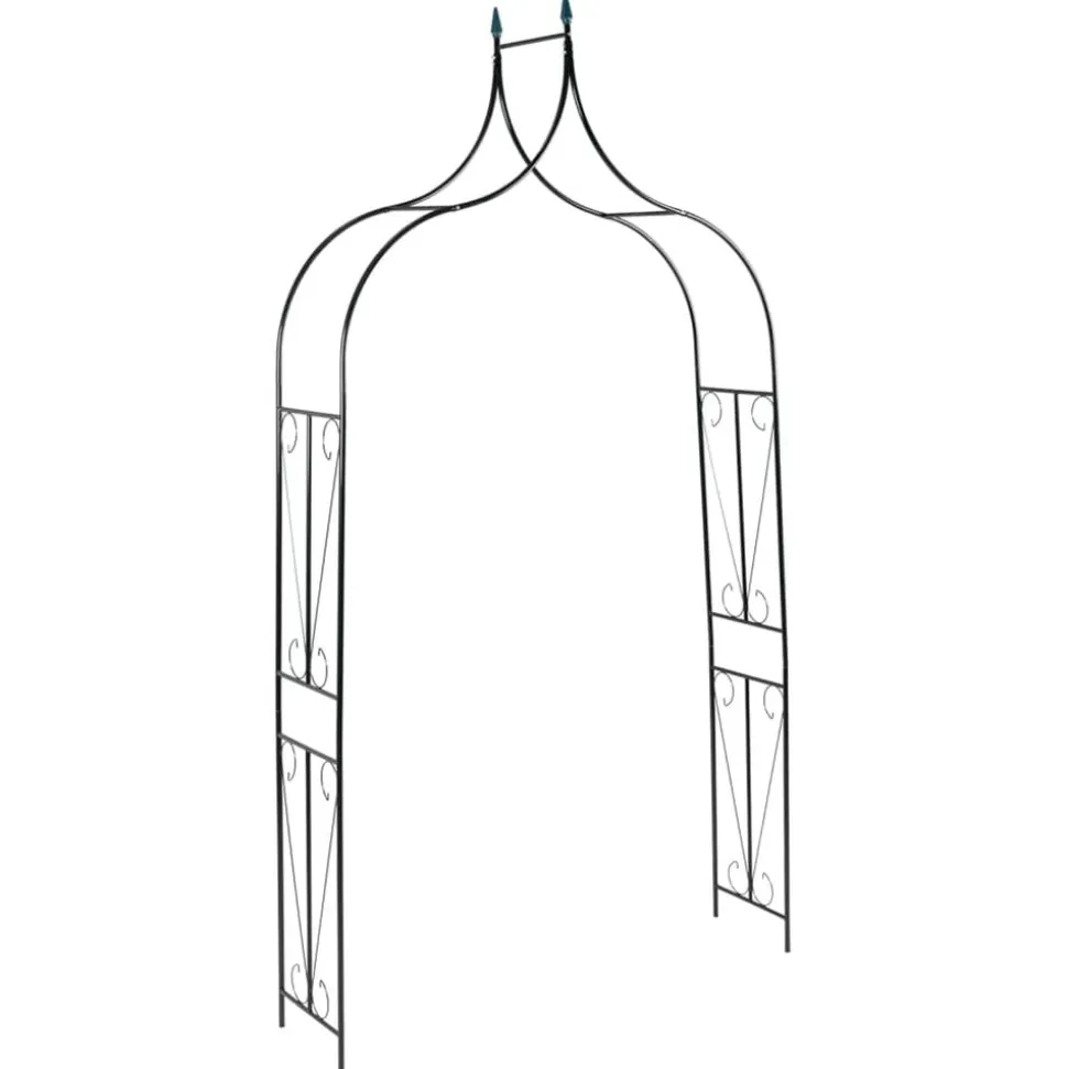 vidaXL Voûte de jardin Vert foncé 142x37x275 cm Fer